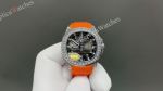 PP Factory Patek Philippe Aquanaut 9015 Movement Black/Orange Band WG Case Watch 40mm 